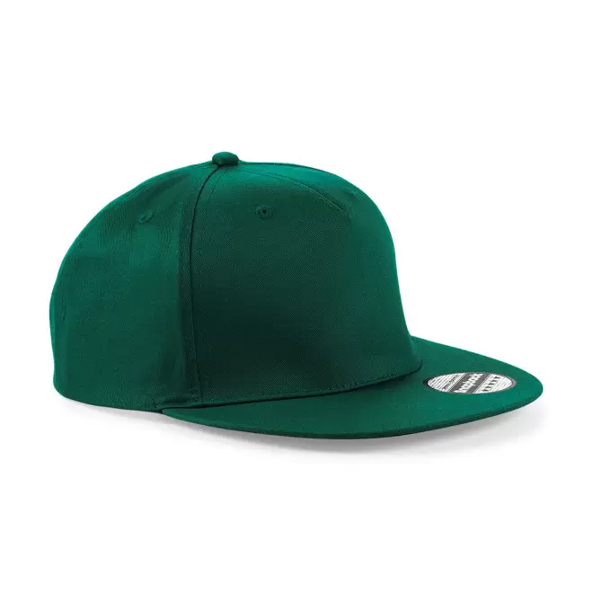 CASQUETTE SNAPBACK PERSONNALISABLE 'FLAT PEAK' - vert bouteille