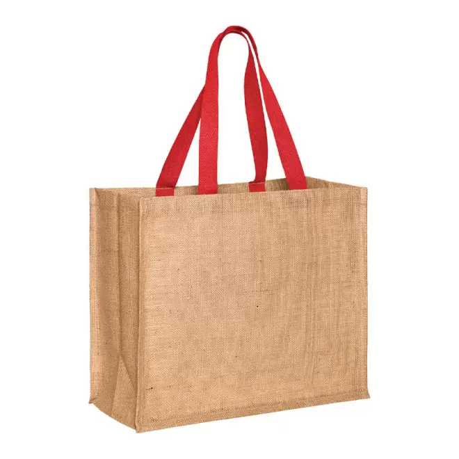 CABAS PUBLICITAIRE EN JUTE 'PAROS' - rouge