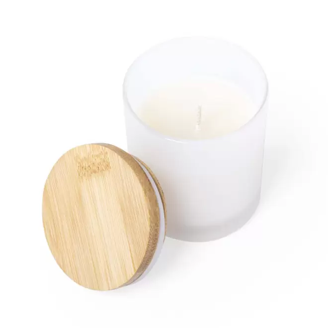 BOUGIE PARFUMEE PERSONNALISEE 'VATRI' - blanc