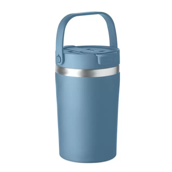 MUG ISOTHERME 350 ML PERSONNALISABLE 'MALTEAS POIGNEE' - bleu petrole