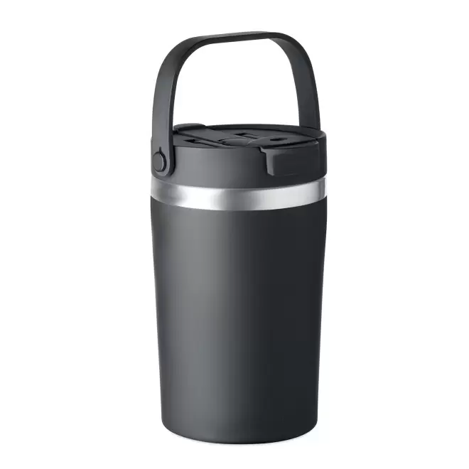 MUG ISOTHERME 350 ML PERSONNALISABLE 'MALTEAS POIGNEE' - noir