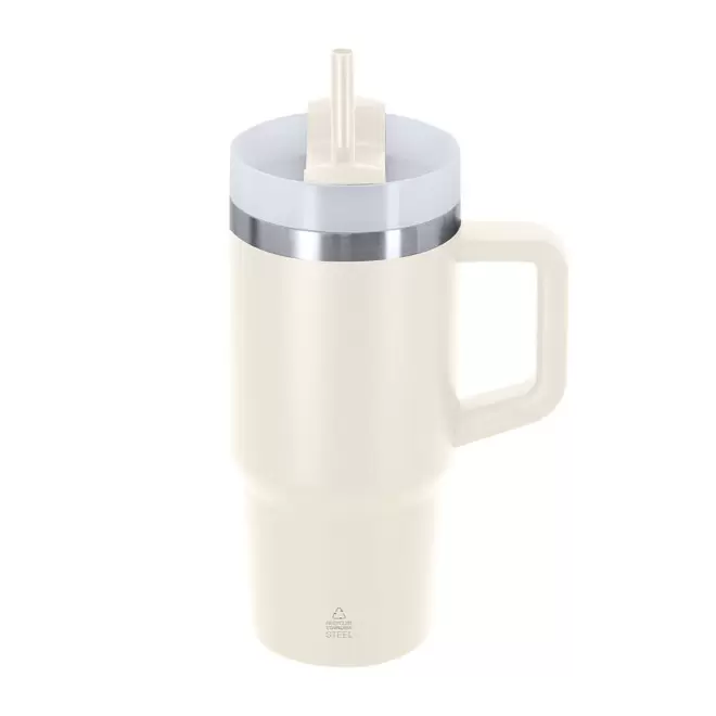 MUG ISOTHERME 450ML PERSONNALISABLE 'MUGLOT' - beige