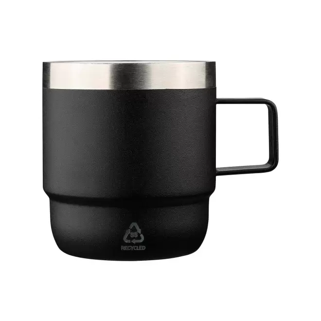 TASSE ACIER DOUBLE PAROI 180ML PERSONNALISABLE 'RITOC' - noir