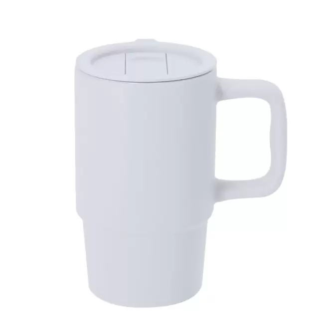 MUG EXPRESSO ISOTHERME 175ML PERSONNALISABLE 'MOKKA RECYCLE' - blanc