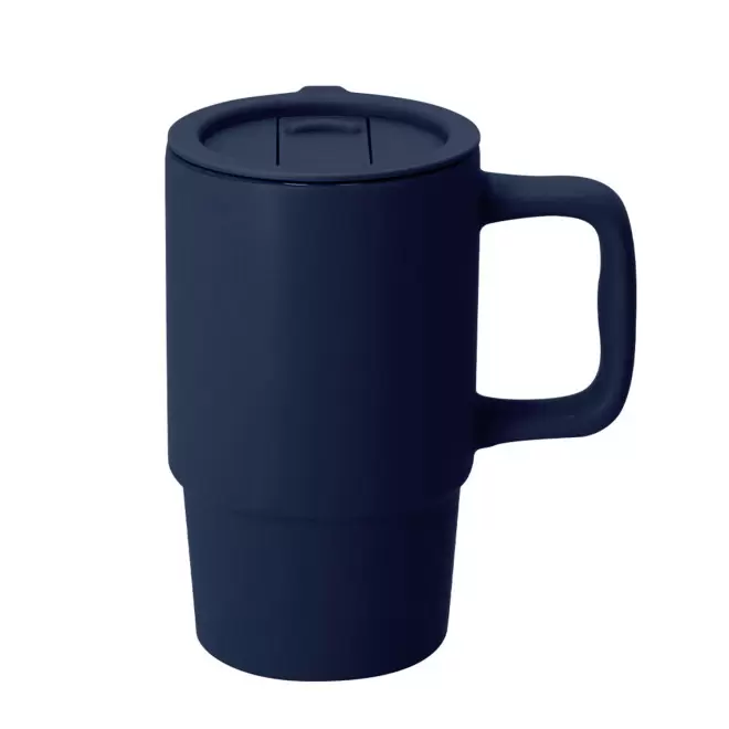 MUG EXPRESSO ISOTHERME 175ML PERSONNALISABLE 'MOKKA RECYCLE' - bleu marine
