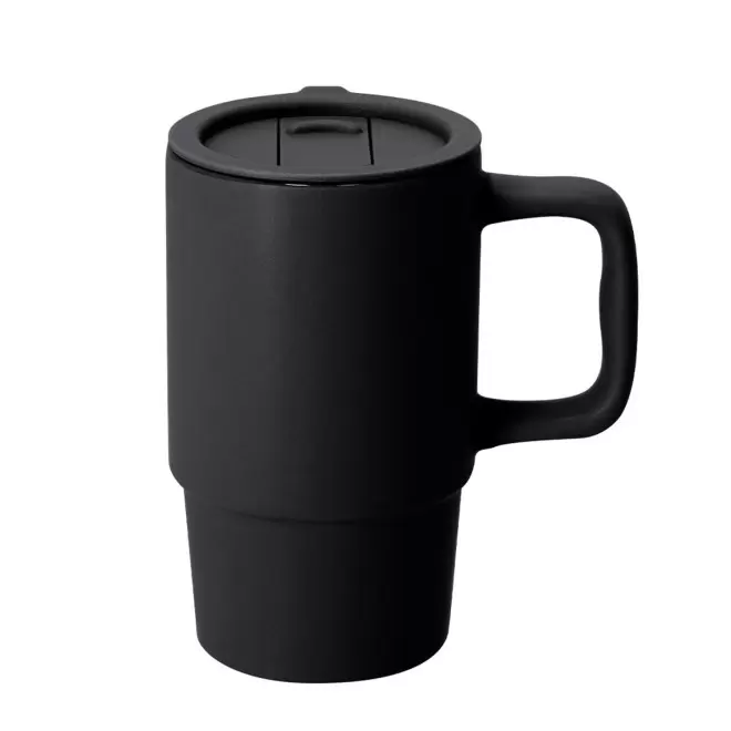 MUG EXPRESSO ISOTHERME 175ML PERSONNALISABLE 'MOKKA RECYCLE' - noir