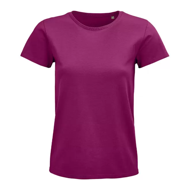 TEE-SHIRT PUBLICITAIRE FEMME BIO COLORE 'PIONEER' 175 GR/M² - fuchsia