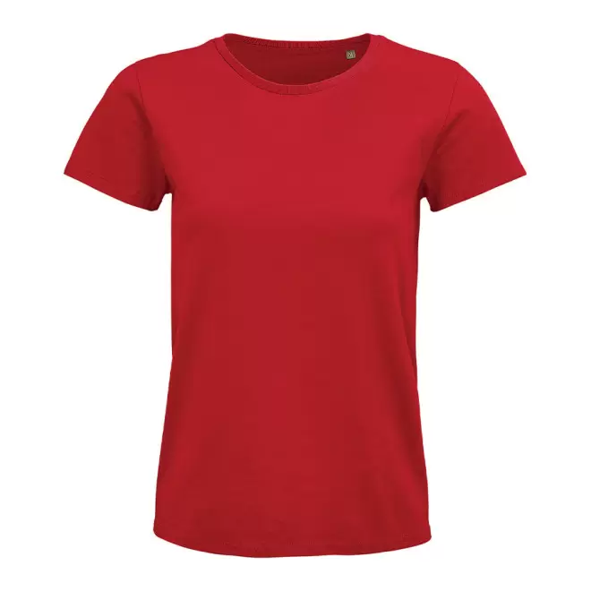 TEE-SHIRT PUBLICITAIRE FEMME BIO COLORE 'PIONEER' 175 GR/M² - rouge