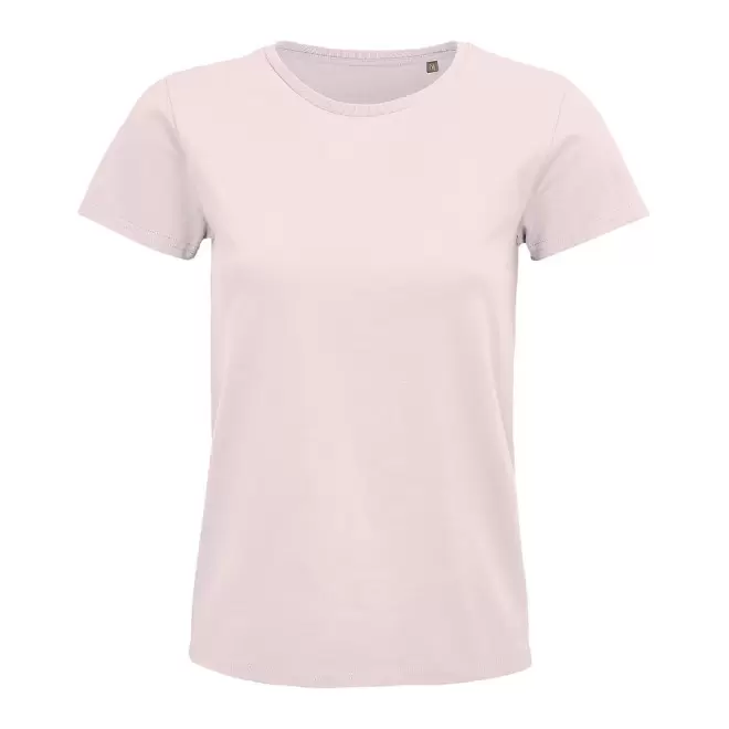 TEE-SHIRT PUBLICITAIRE FEMME BIO COLORE 'PIONEER' 175 GR/M² - rose pâle
