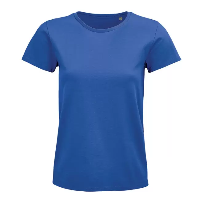 TEE-SHIRT PUBLICITAIRE FEMME BIO COLORE 'PIONEER' 175 GR/M² - royal