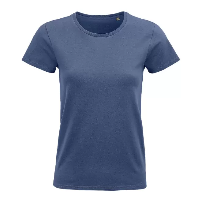 TEE-SHIRT PUBLICITAIRE FEMME BIO COLORE 'PIONEER' 175 GR/M² - denim