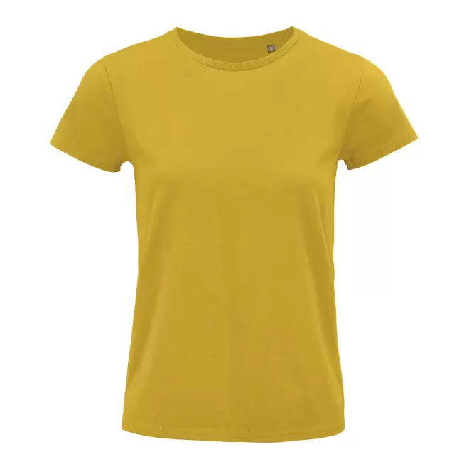 TEE-SHIRT PUBLICITAIRE FEMME BIO COLORE 'PIONEER' 175 GR/M² - jaune