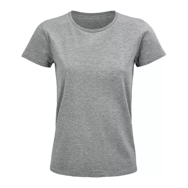 TEE-SHIRT PUBLICITAIRE FEMME BIO COLORE 'PIONEER' 175 GR/M² - gris chiné