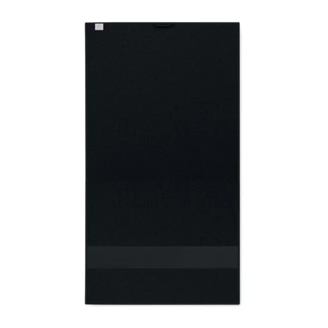 SERVIETTE EPONGE PERSONNALISABLE 'ISLAND BIO 30x50' - noir