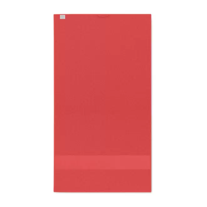 SERVIETTE EPONGE PERSONNALISABLE 'ISLAND BIO 30x50' - rouge