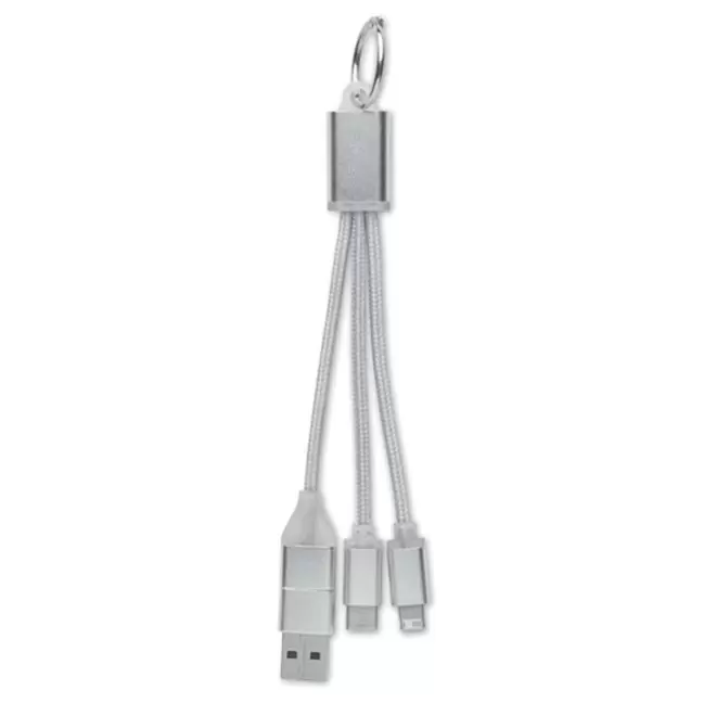 CABLE DE CHARGE PERSONNALISABLE 'FIBOU SMART MINI' - argente
