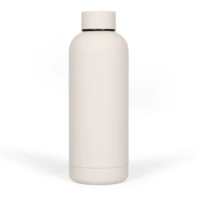 BOUTEILLE ISOTHERME PERSONNALISABLE SOFT TOUCH 500 ML 'SPAZIO PASTEL' - crème