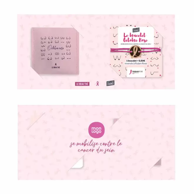 CARTE A INFUSER PERSONNALISABLE OCTOBRE ROSE LE BEAU THE - rose clair