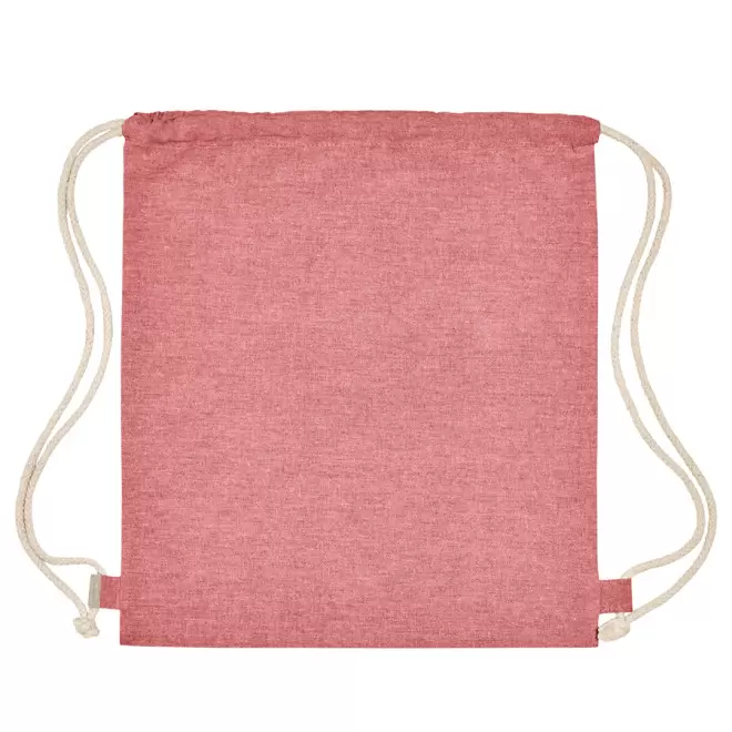 SAC A DOS PERSONNALISABLE EN COTON RECYCLE 'IPORA' - rouge chiné