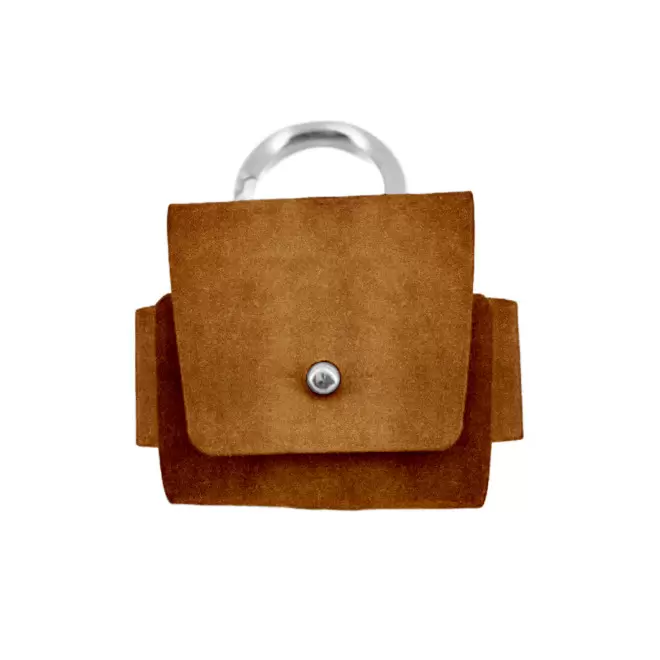 ETUI AIRPODS PERSONNALISABLE CUIR RECYCLE 'ROVER PRO' - naturel