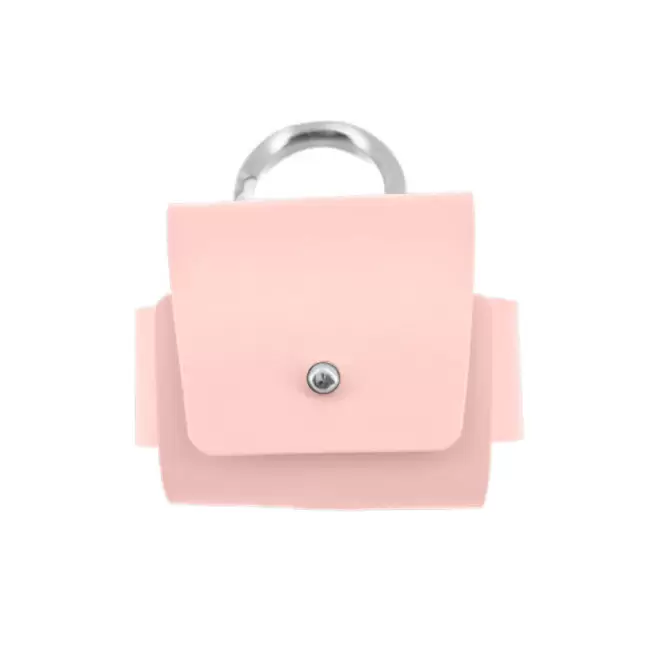 ETUI AIRPODS PERSONNALISABLE CUIR RECYCLE 'ROVER PRO' - rose