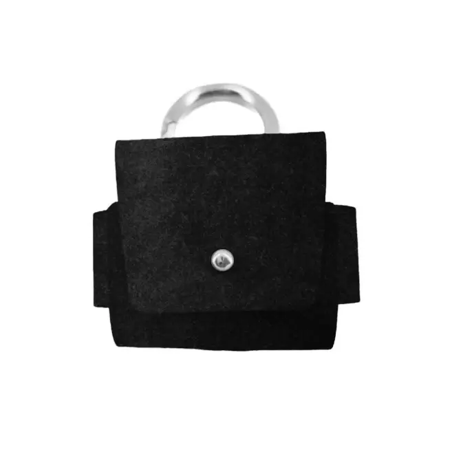 ETUI AIRPODS PERSONNALISABLE CUIR RECYCLE 'ROVER PRO' - noir