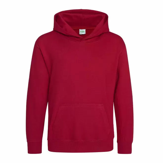 SWEAT-SHIRT PERSONNALISABLE KIDS CAPUCHE 'HOODIE' - rouge profond