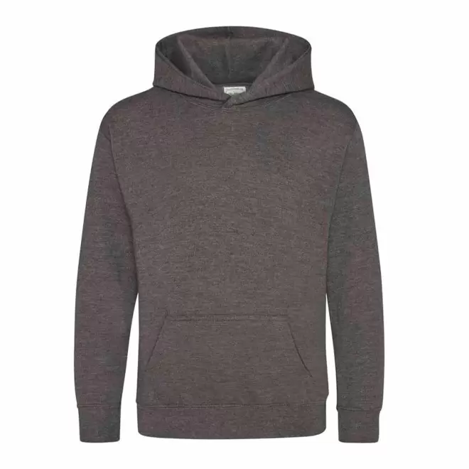 SWEAT-SHIRT PERSONNALISABLE KIDS CAPUCHE 'HOODIE' - gris foncé chiné