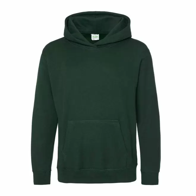 SWEAT-SHIRT PERSONNALISABLE KIDS CAPUCHE 'HOODIE' - vert bouteille