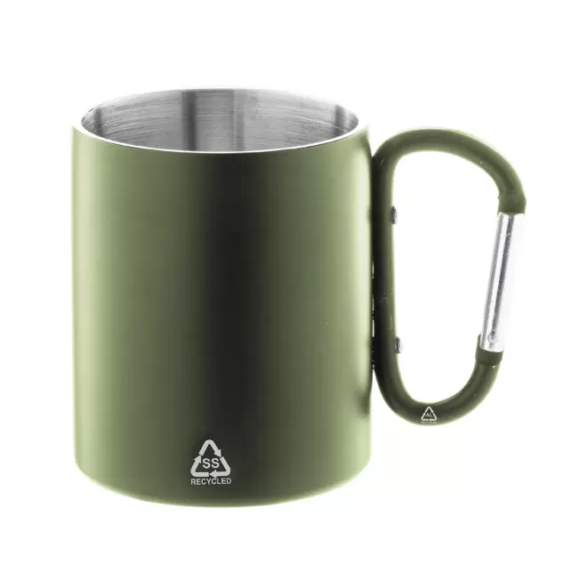 MUG MOUSQUETON PERSONNALISABLE 'MACKENZA COLOR RECYCLEE' - vert