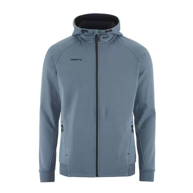 VESTE CAPUCHE HOMME PERSONNALISABLE 'ADV UNIFY FZ' - bleu gris