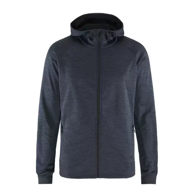 VESTE CAPUCHE HOMME PERSONNALISABLE 'ADV UNIFY FZ' - anthracite chiné