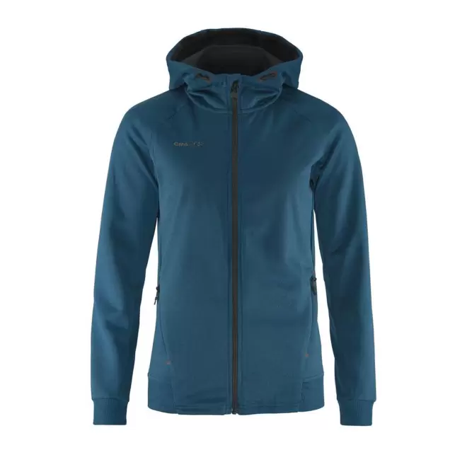 VESTE CAPUCHE FEMME PERSONNALISABLE 'ADV UNIFY FZ' - bleu canard