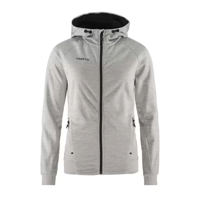 VESTE CAPUCHE FEMME PERSONNALISABLE 'ADV UNIFY FZ' - gris clair