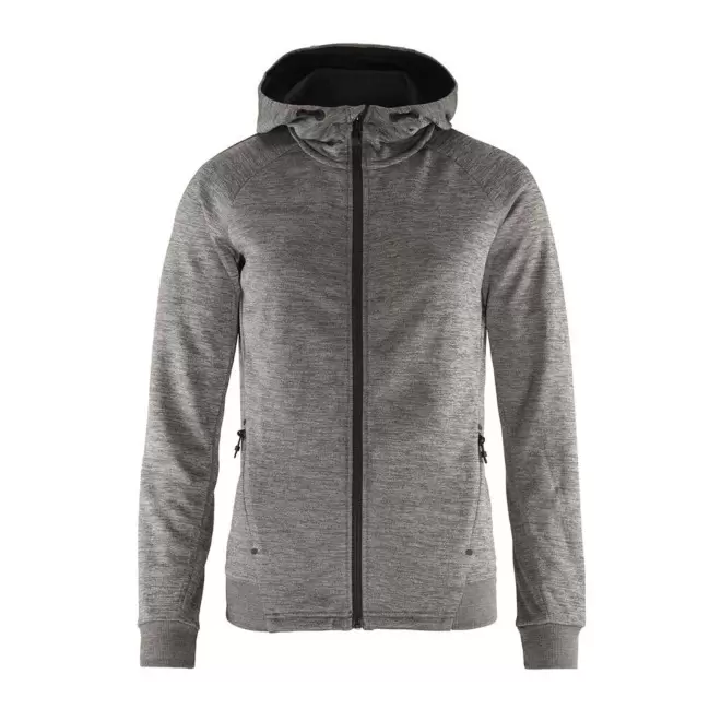 VESTE CAPUCHE FEMME PERSONNALISABLE 'ADV UNIFY FZ' - gris chiné