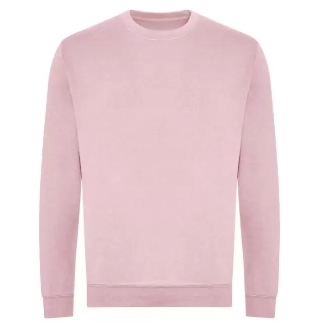 SWEAT-SHIRT PERSONNALISABLE MIXTE ROND 'HOLA BIO' - rose pâle