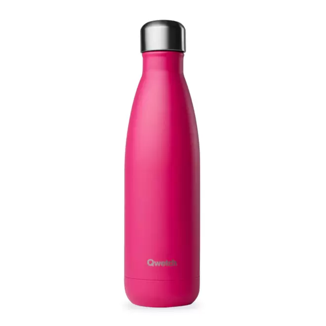 BOUTEILLE ISOTHERME PERSONNALISABLE INOX '500 ML QWETCH®' - magenta