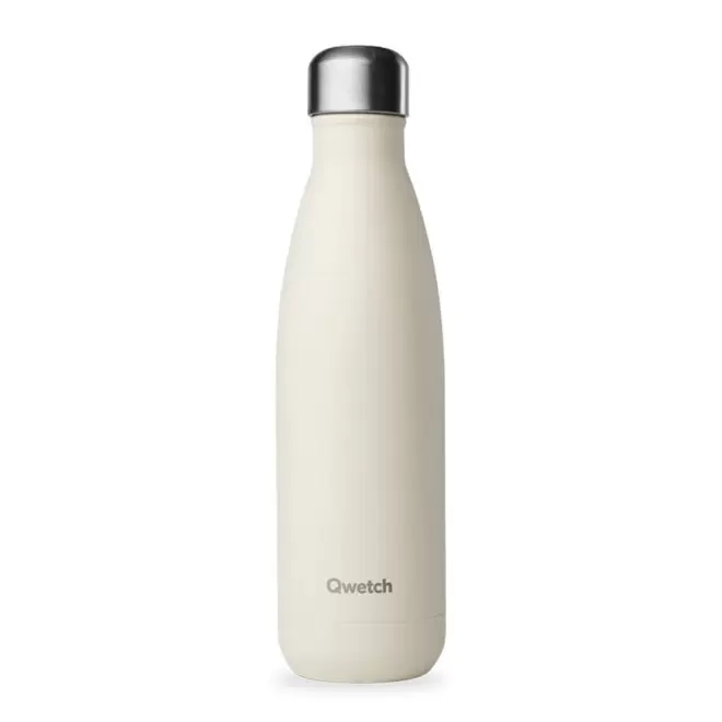 BOUTEILLE ISOTHERME PERSONNALISABLE INOX '500 ML QWETCH®' - sable