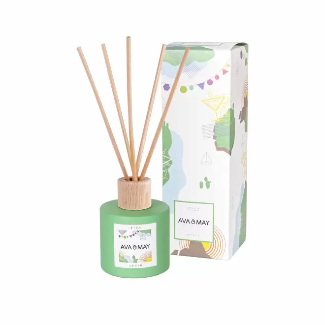 DIFFUSEUR DE PARFUM PERSONNALISE BOUCHON BOIS 'AVA MAY' - ibiza