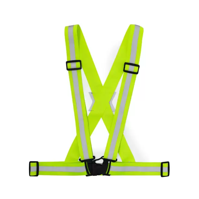 HARNAIS REFLECHISSANT PERSONNALISE 'SAFEFLUO' - jaune fluo
