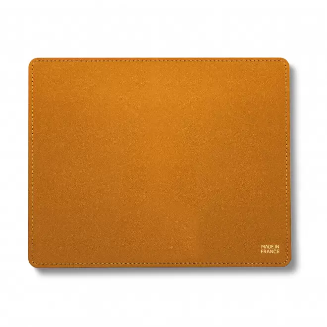 TAPIS DE SOURIS CUIR RECYCLE PERSONNALISE 'EPURE' - naturel