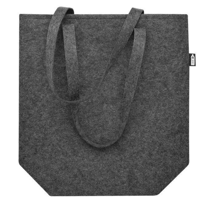 SAC SHOPPING FEUTRINE PUBLICITAIRE EN RPET 'NEUKY' - gris foncé