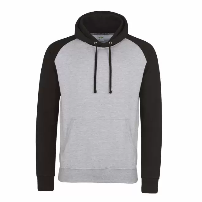SWEAT CAPUCHE PERSONNALISABLE MIXTE 'VARSITA' - gris clair/noir