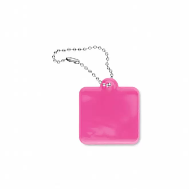 PORTE CLES REFLECHISSANT PERSONNALISE 3x3 'OVIO FORME' - rose