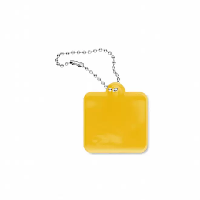 PORTE CLES REFLECHISSANT PERSONNALISE 3x3 'OVIO FORME' - jaune or