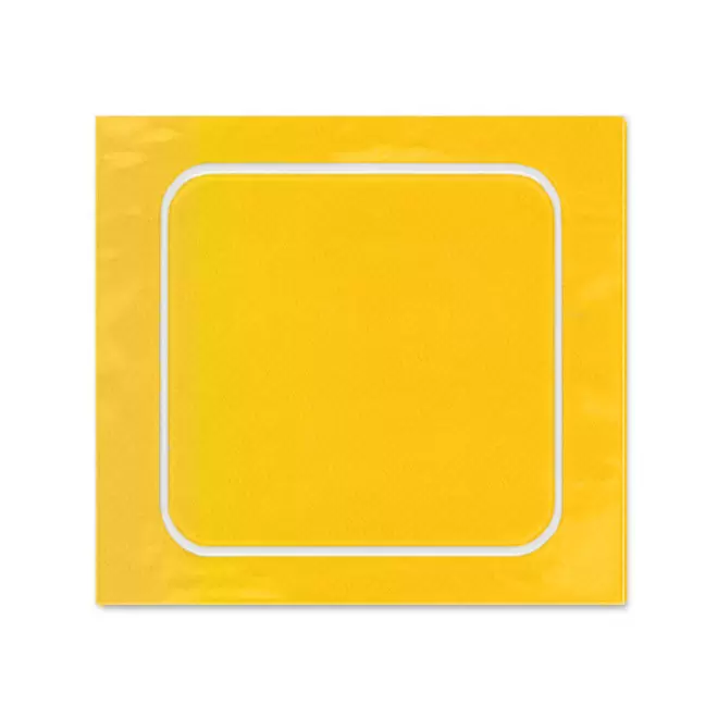 AUTOCOLLANT PERSONNALISE A LA FORME 3x3 'TROKOUL' - jaune or