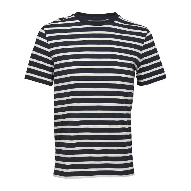 TEE-SHIRT PERSONNALISABLE MIXTE RAYURES 'LEGEND' - bleu rayé blanc