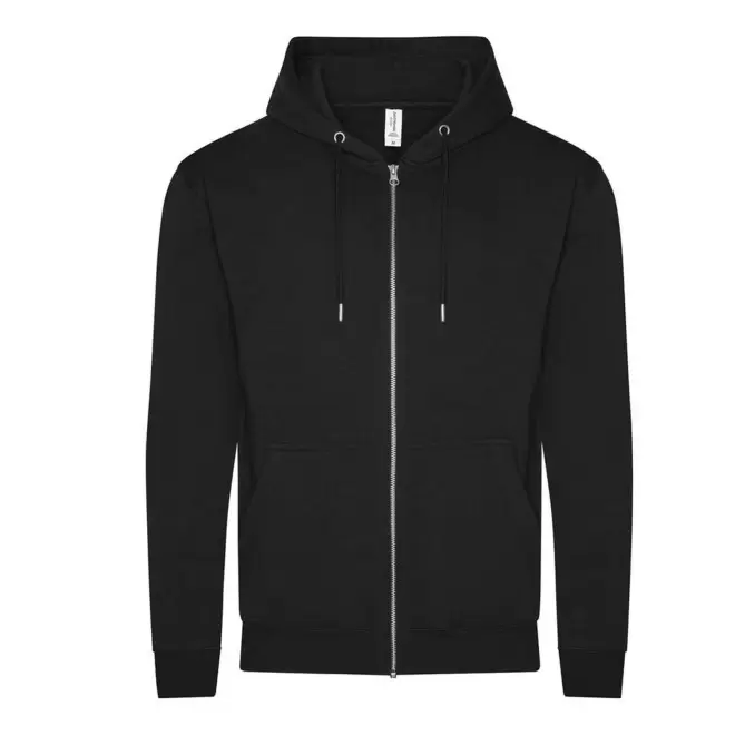 SWEAT-SHIRT PERSONNALISABLE MIXTE ZIPPE 'CLUN BIO' - noir