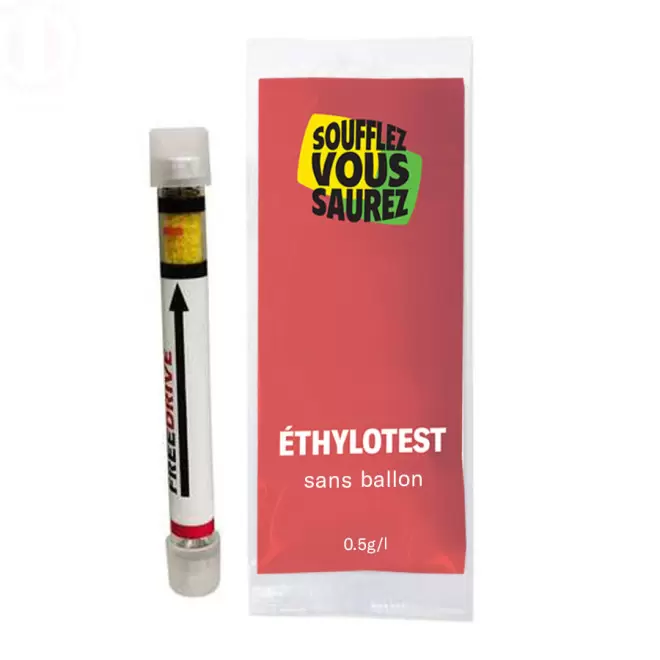 ÉTHYLOTEST PERSONNALISÉ SANS BALLON 'DRIVESAFE' - 0.5g/l