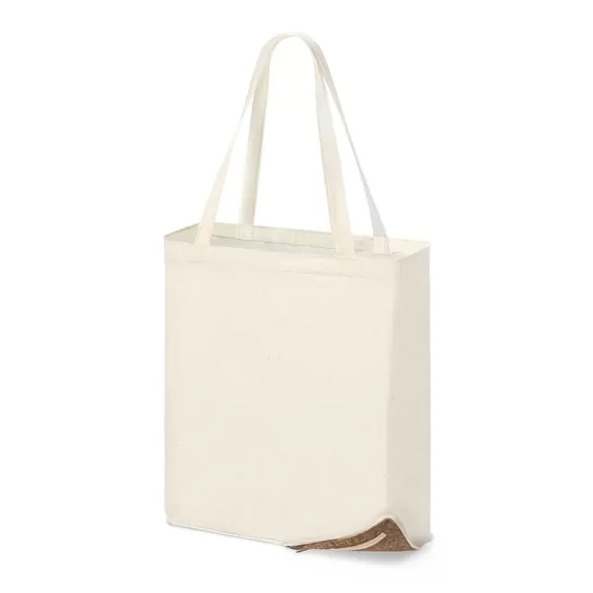 SAC SHOPPING PLIABLE PERSONNALISABLE EN COTON ET LIEGE 'NAIROBI' - naturel